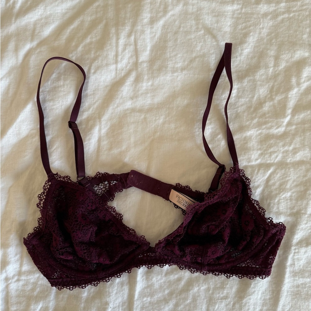 Victoria's Secret Burgundy Lace Bralette